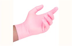 Перчатки нитриловые розовые, 50 пар - фото 4182
