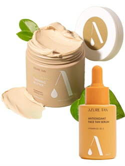 Набор для ежедневного ухода Azure Tan Glow Bundle - Shimmering / ANTIOXIDANT 2459