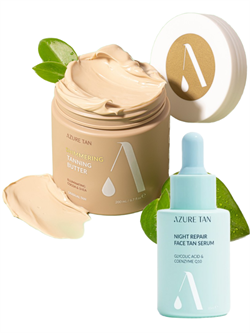 Набор для ежедневного ухода Azure Tan Glow Bundle - Shimmering / NIGHT REPAIR 2510
